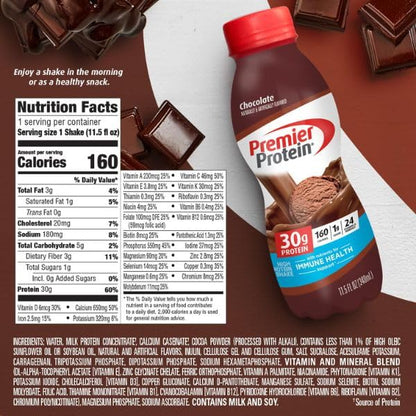 12-Pack Premier Protein Shake: 30g Protein, 1g Sugar