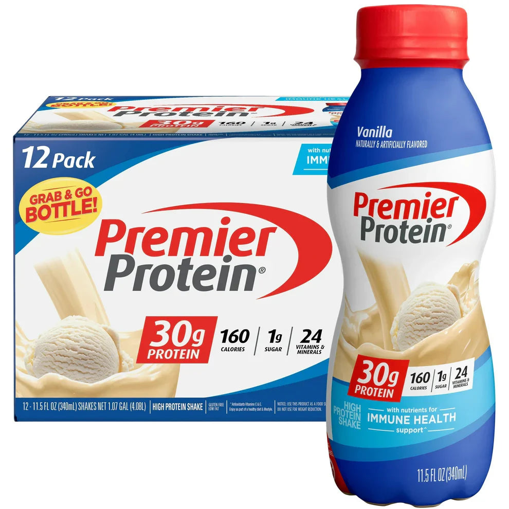 12-Pack Premier Protein Shake: 30g Protein, 1g Sugar